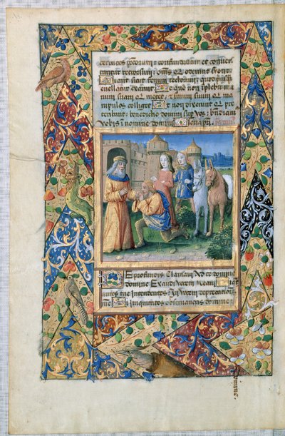 Senhora Lat. QvI126 Cena das &39;Horas de Louis d&39;Orleans&39;, 1469 de Jean Colombe