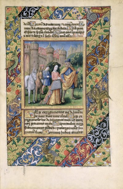 Senhora Lat. QvI126 Cena das &39;Horas de Louis d&39;Orleans&39;, 1469 de Jean Colombe