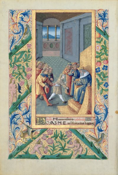 Senhora Lat. David I 6 6 6 6 f .5 David David David David David David David David David David David sendo enviado a Saul, do &39;Livro de Horas de Luís d&39;Orléans&39;, 1469 de Jean Colombe