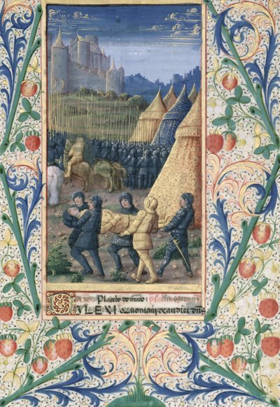 Ms Lat. Q.v.I.126 f.64 A morte de Absalão, do "Livro de Horas de Louis d