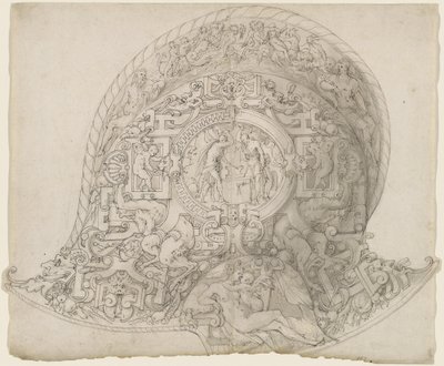 Design para um capacete Burgonet de Jean Cousin the Elder