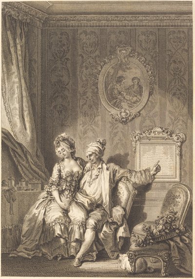 O Calendário dos Vieillards de Jean Dambrun after Jean Honoré Fragonard