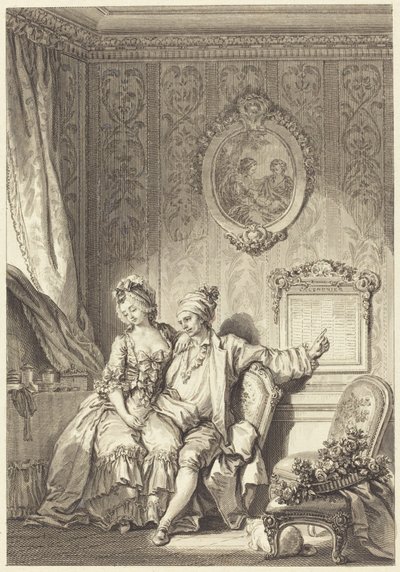 O Calendário dos Vieillards de Jean Dambrun after Jean Honoré Fragonard