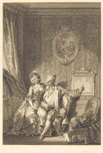 O Calendário dos Vieillards de Jean Dambrun after Jean Honoré Fragonard