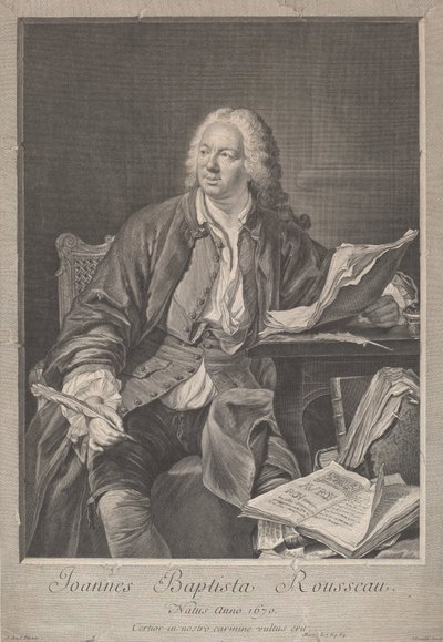 Jean Baptiste Rousseau de Jean Daullé, after Jacques Andre Joseph Camelot Aved