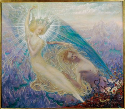 O anjo do esplendor (pintura sobre tela) de Jean Delville