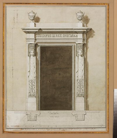 Projeto para decorações de parede para o Salon de Compagnie de Jean Desmosthene (attr. to) Dugourc