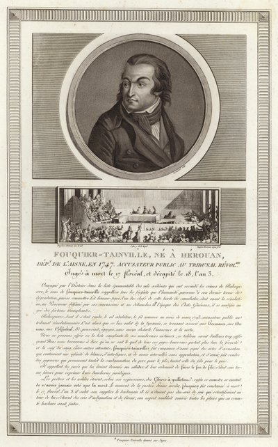 Retrato de Antoine Quentin Fouquier de Tinville de Jean Duplessi Bertaux