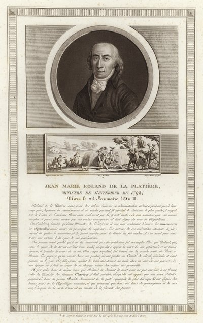 Retrato de Jean-Marie Roland, Visconde dos Platiere de Jean Duplessi Bertaux