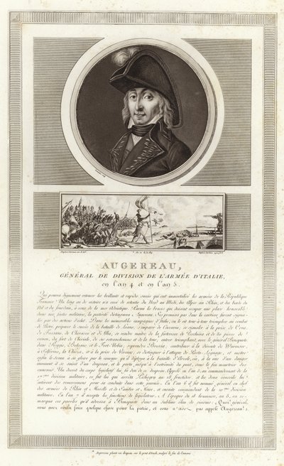 Retrato de Pierre Augereau, duque de Castiglione de Jean Duplessi Bertaux
