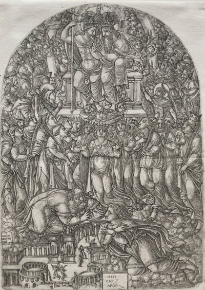 O Apocalipse: Uma Inumerável Multidão que fica diante do Trono, 1555. de Jean Duvet