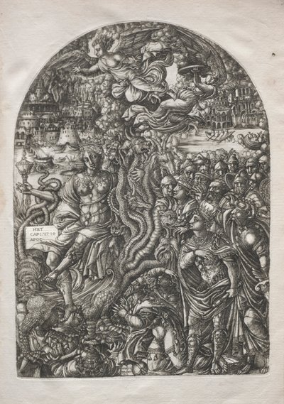 O Apocalipse: Babilônia, a prostituta, sentada na besta de sete cabeças, 1546-1556. de Jean Duvet