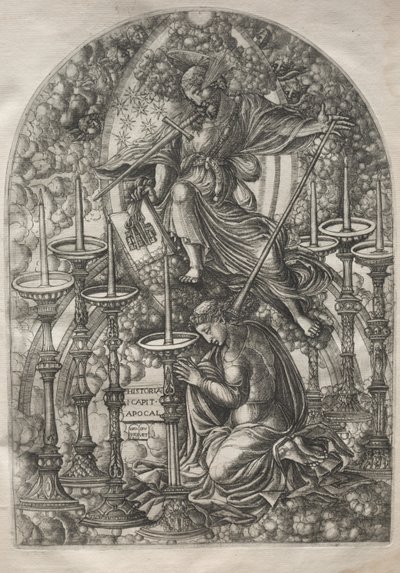 O Apocalipse: São João Vê Sete Castiçais de Ouro, 1546-1556. de Jean Duvet