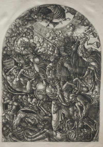 O Apocalipse: São João Vê os Quatro Cavaleiros, 1546-1556. de Jean Duvet