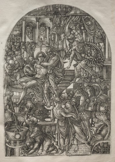 O Apocalipse: O Martírio de São João Evangelista, 1546-1556. de Jean Duvet