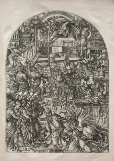 O Apocalipse: A Medição do Templo, 1546-1556. de Jean Duvet