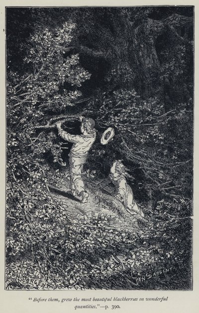 "Antes deles, cresciam as mais belas amoras em quantidades maravilhosas" (gravura) de Jean Edouard Dargent