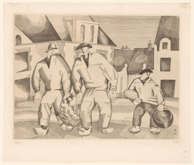Três marinheiros numa rua
Les trois marins de Jean Emile Laboureur (signed by artist)