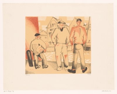 Drie vissers aan de kade
Os pescadores e o musgo de Jean Emile Laboureur