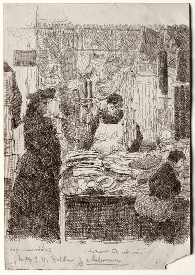 No Mercado Velho de Jean Emile Laboureur