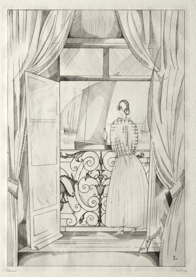 A varanda sobre o mar de Jean Emile Laboureur