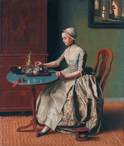 Uma rapariga holandesa ao pequeno-almoço de Jean Étienne Liotard