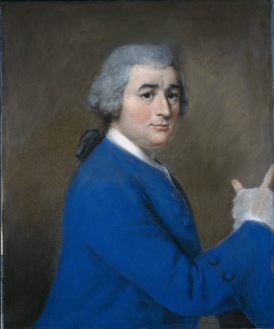 David Garrick, em sobrecapa alta (pastel sobre papel) de Jean Étienne Liotard