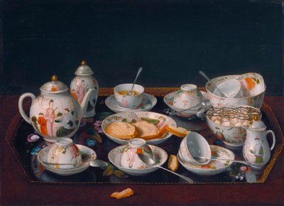 Alemão: Natureza morta com chávenas de café (conjunto de chá japonês) Natureza morta: conjunto de chá de Jean Étienne Liotard