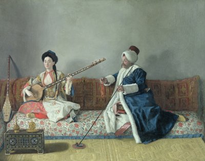 Mr. Levett e Miss Helene Glavany em trajes turcos de Jean Étienne Liotard