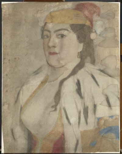 Retrato de uma mulher desconhecida de Istambul de Jean Étienne Liotard