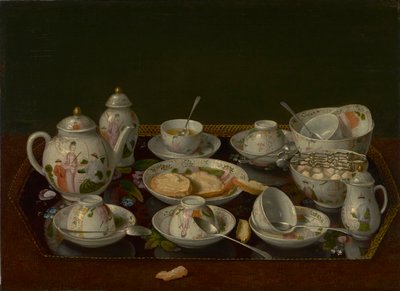 Still Life: Jogo de Chá, c.1781-3 (óleo sobre tela montado a bordo) de Jean Étienne Liotard