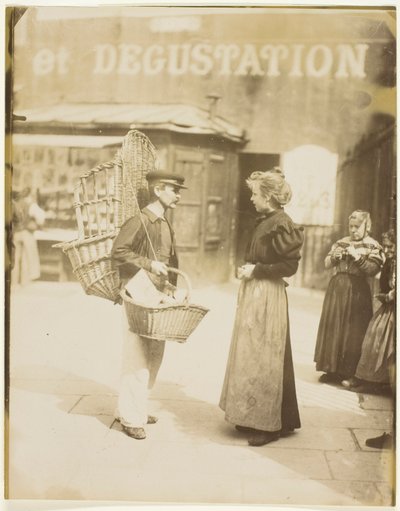 Vendedor de cestos de Jean Eugène Auguste Atget