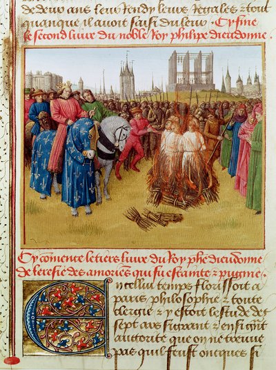 Fr. 6465 f.236 Súplica dos hereges em 1210 (veja também 161701) de Jean Fouquet