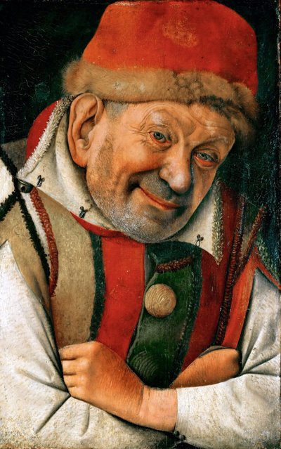 Renascença : Retrato do boufon Pietro Gonella (Gonnella) (falecido em 1441), a corte da casa Este em Ferrara - Retrato do Jester Gonella da corte Ferrara por Fouquet, Jean (1420-1481), ca. 1445. Óleo sobre madeira, 36,1x23,8. Museu de História de Arte, Vie de Jean Fouquet