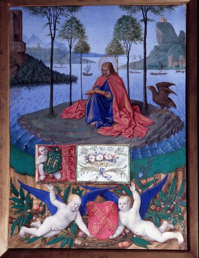 São João na ilha de Patmos Miniatura em "Les Heures d