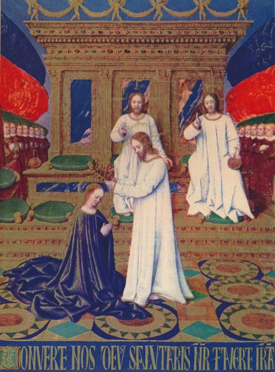 A coroação das virgens, c1455, 1939 de Jean Fouquet