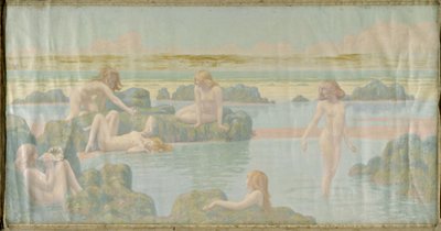 O Jardim do Mar, ca. 1910 (óleo sobre tela) de Jean Francis Auburtin