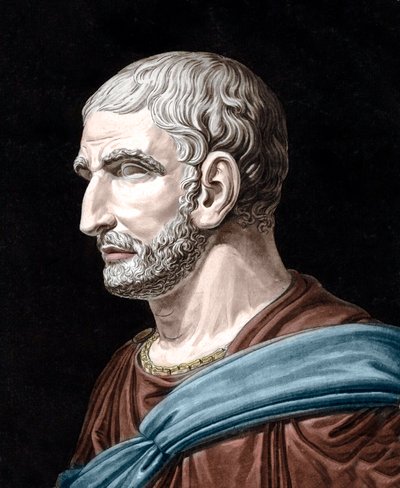 Retrato de Lucius Junius Brutus - Lucius Iunius Brutus (509-545 AC) - lendário fundador da República Romana - gravura de Jean Francois Janinet (1752-1814) de Jean Francois (after) Janinet