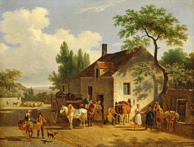 Vista de uma aldeia, 1839 de Jean Francois Demay