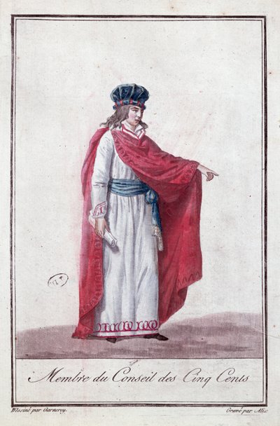 Membro do Conselho dos Quinhentos durante o período do Directoire, 1795-99 de Jean Francois Garneray