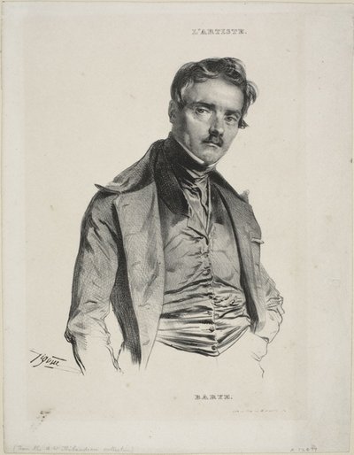 Retrato do escultor Antoine-Louis Barye de Jean Francois Gigoux