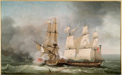 Luta entre a corveta francesa La Bayonnaise (..) de Jean Francois Hue