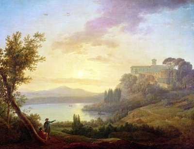 Paisagem italiana, sol poente de Jean Francois Hue