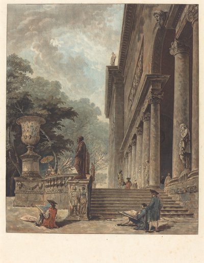 Colunata e Jardins do Palazzo Medici Colunata e Jardins do Palazzo Medici, c. 1776. de Jean Francois Janinet
