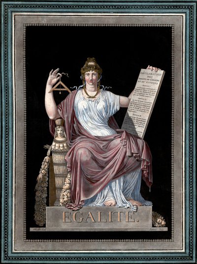 Igualdade - gravura de Jean Francois (Jean-Francois) Janinet (1752-1814) - Allegorie de l