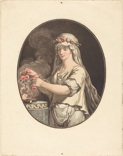 A jovem vestal. de Jean Francois Janinet