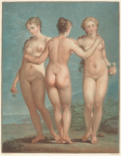 As três Graças. de Jean Francois Janinet