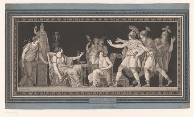 Tarquínio e sua esposa Lucrécia La vertu de Lucréce (título no objeto) de Jean Francois Janinet