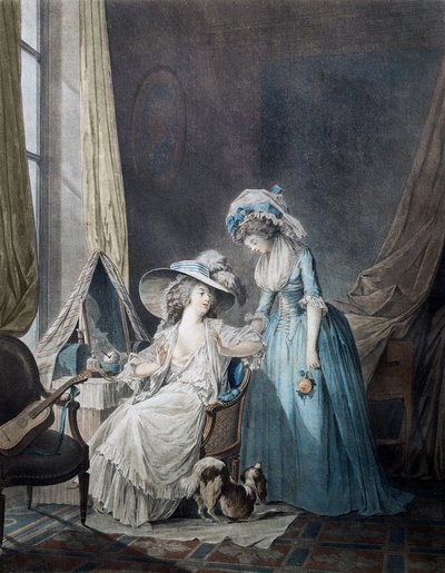 A Confissão Difícil - Engraving by Janinet de Jean Francois Janinet