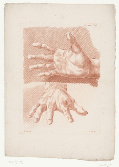 Duas mãos Composições com partes do corpo humano (título da série) IIIe Cahier de Principes de Dessins d